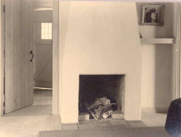 Interior Showing Fireplace.