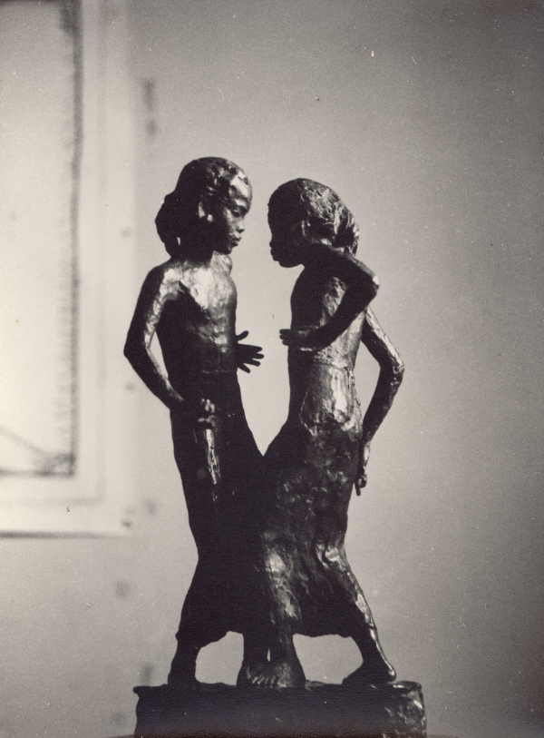 Sculpture of Two Girls Dancing